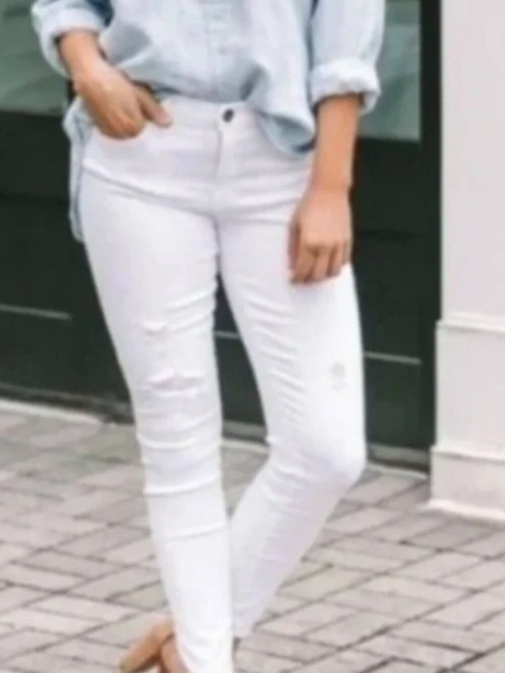 Pistola White Distressed Ankle Jeans in White Oak NEW
